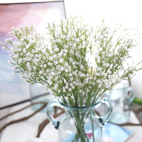VURAHOME – Trockenblumen, moderne Han-Shi-Dekoration aus natürlichem Schleierkraut, Heimdekoration, Sternenhimmel-Schleierkraut-Geschenk, groß (1/5)