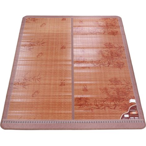 Tapis rafraîchissant double face en bambou pliable 120x190cm pour enfants et personnes âgées (1/5)