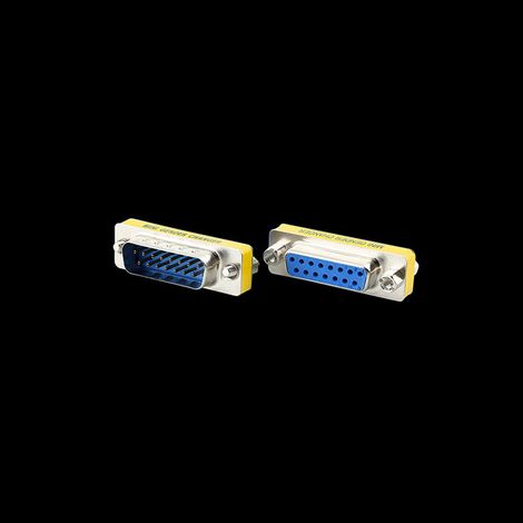 DB15 male to female connector, parallel female adapter, DB15 pin to pin connector, two-row video signal transmission with screw. (1/5)