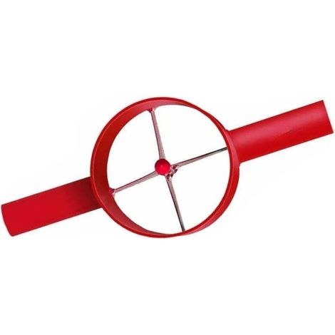 Fendeur à Bambou Manuel en Acier, Séparateur de Bambou Robuste avec Manche Allongé, Outil de Fendage Efficace pour Artisanat, Vannerie et Projets DIY (Rouge, 4 Coupes)