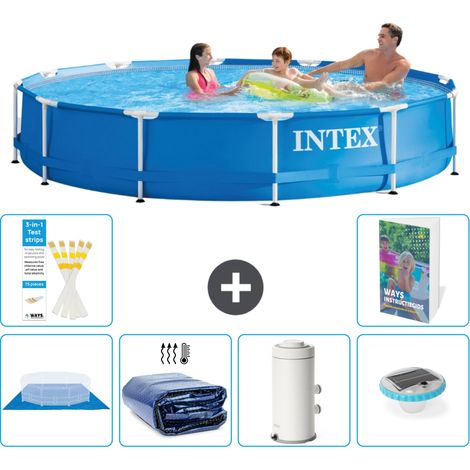 Frame Pool Rund - 366x76 cm - 7-teilig S98