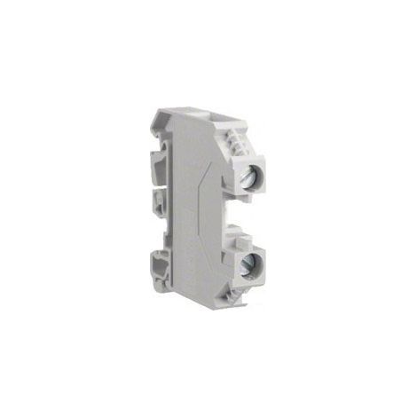 Hager – Borne de passage-phase 10mm² 400V/57A – Connexion à vis – Pour câbles rigides 1,5/16mm² et souples 1/10mm² – Fixation sur rail DIN