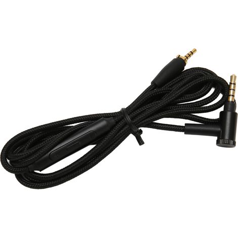 Câble de rechange pour écouteurs Sennheiser avec microphone, connecteur coudé 90°, fil OFC, longueur 1,5 mètres