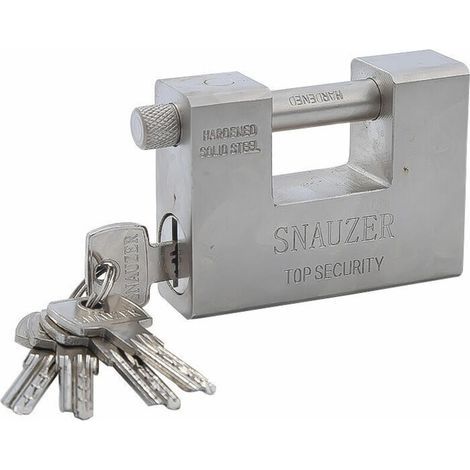 Cadenas Exterieur Ultra Robuste 1kg avec 5 Clés (Lot de 1) - Gros Cadenas Monobloc en Acier Solide Trempé - Manille de 12mm d’Épaisseur - Protège Garages, Containers, Barrières et Entrepôts-Karteo (1/4)