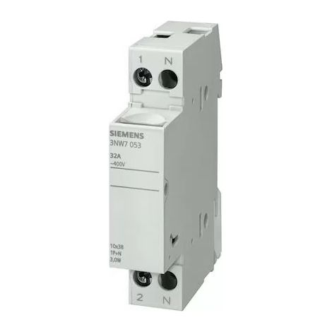 Siemens 3NW7053 Cylindrical fuse holder 1P+N 32A 690VAC