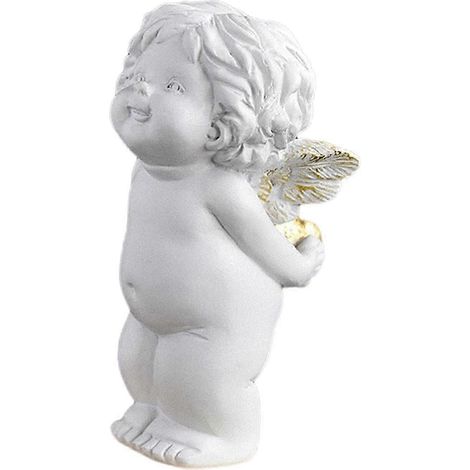 Amor-Figur, Engelsfigur, Tischdekoration, weiß mit Flügeln, Engelsstatue, Engelsdekoration für drinnen und draußen-Style F (1/5)