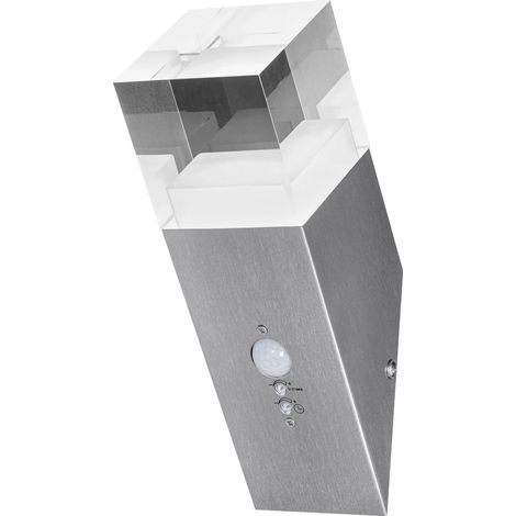 LEDVANCE Endura Style Cube Crystal Sensor 4058075474192 Applique LED extérieure avec détecteur de mouvement 5.00 W acier Y733512 (1/5)