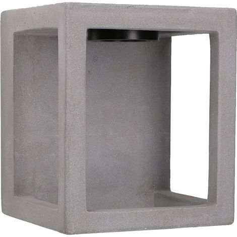 Forlight Box - Aplique Exterior LED de Cemento para Jardín y Terraza. LED 4W Luz Neutra 4000K y 208 lúmenes. Impermeable para Exterior IP65. Cemento Natural