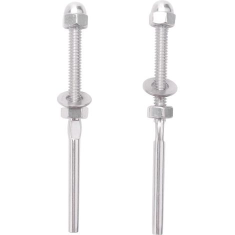 50 tendeurs de rambarde en acier inoxydable, compatibles avec un câble métallique de 3,2 mm (1/8 pouce). (1/5)