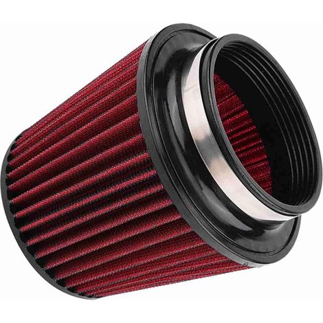 Universal-Motorluftfilter für Autos, hoher Durchfluss, geölte Baumwollgaze, waschbar, wiederverwendbar, runder Kegel, 76 mm, 100 mm (100 mm) (1/5)