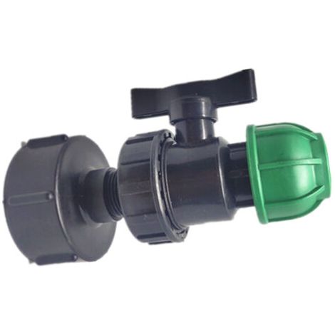 IBC - Portable Ton Barrel Accessoires Joint de tuyau de jardin Adaptateur de joint de tuyau en PE sûr et durable pour les connecteurs d'eau de maison et de jardin Generic (sortie 20 de la vanne de fi (1/2)