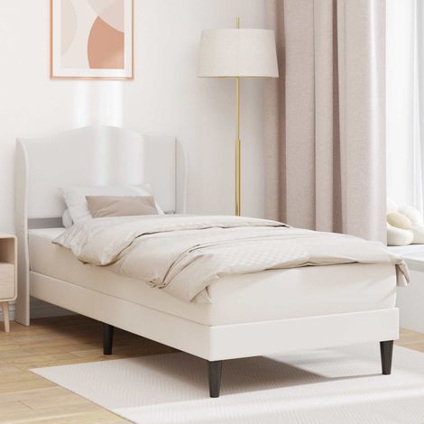 Struttura del letto con testiera Bianco 90 x 190 cm Similpelle vidaXL (1/5)