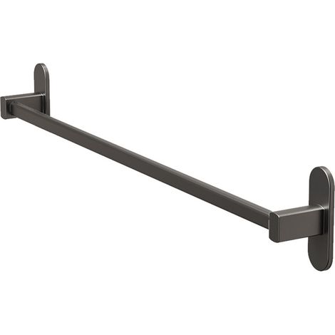 Porte-chaussons mural en aluminium, avec adhésif, pour portes, couloirs et petits espaces, gris, longueur 50 cm (1/5)