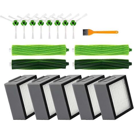 Brosse Principale - Brosse Latérale - Filtre HEPA - Pour Robot Aspirateur iRobot Roomba I3 I4 I6 I7 I8 E5 E6 E7 - Lot de Rechange (1/4)