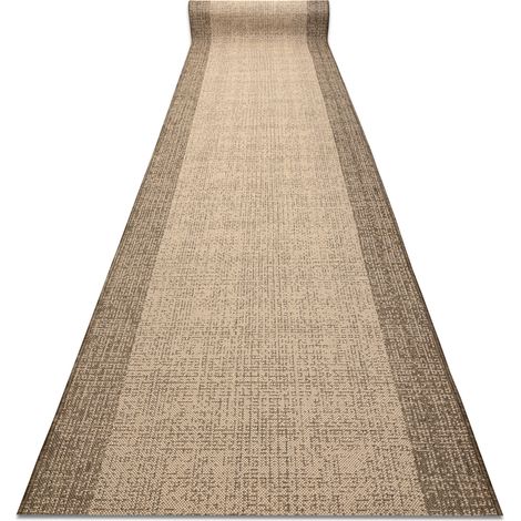 Tappeti passatoie SIZAL SION 6053 Telaio, tessuto piatto marrone 80 cm brown 80x180 cm (1/5)