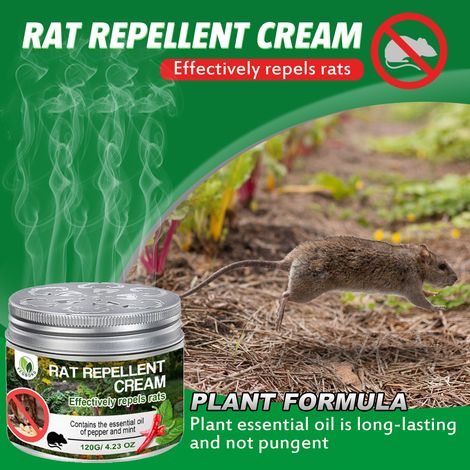Rat repellent paste for gardening, home use, and vegetable gardens extracts plant essences to repel and trap rats -- 120g (1/5)