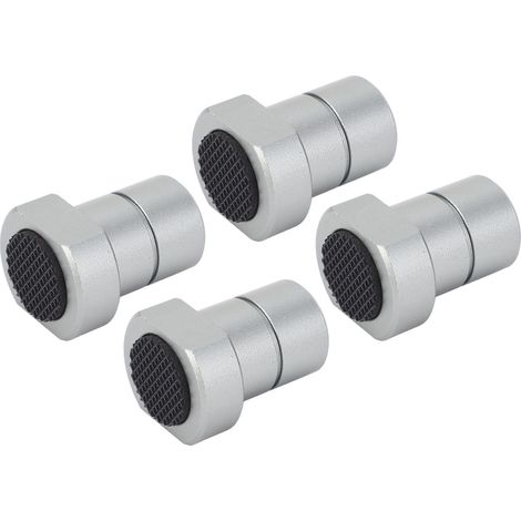 Lot de 4 butées d'établi de 20 mm en alliage d'aluminium avec patin antidérapant pour table MFT