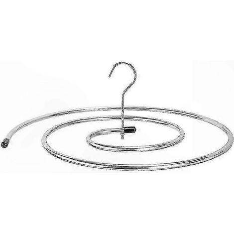 Séchoir spiralé en acier inoxydable pour draps, couvertures et édredons, support de rangement suspendu intérieur et extérieur (1/5)
