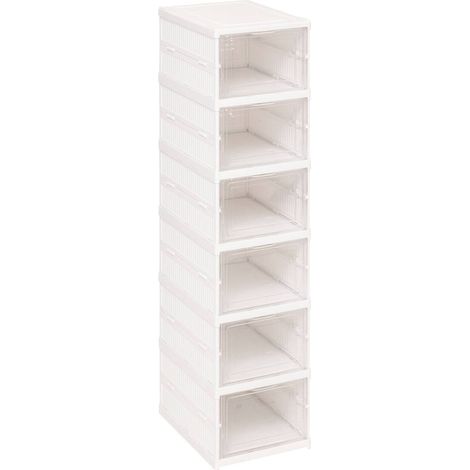 Scarpiera fold n box 6 paia bianco - 5five