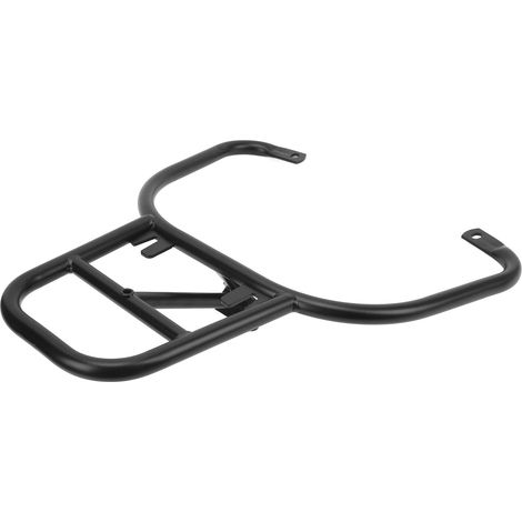 Support arrière moto Vespa GTS 300, porte-bagages noir, support de coffre, remplacement pièce, rail passager, fixation latérale, accessoire scooter robuste. (1/5)