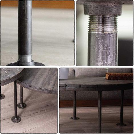 Pieds de table argentés pour usage domestique, ensemble de 4 pieds de table pratiques (1/5)