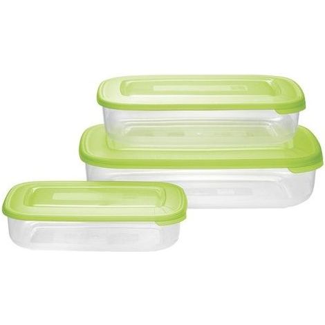 Set 3 Contenitori Frigobox Alimenti Rettangolari Tontarelli