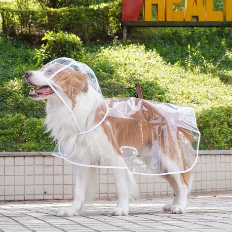 Poncho per cani, cappotto impermeabile per cani, poncho da esterno per cani e gatti, per cani e gatti di tutte le taglie, con cappuccio, rosa (taglia 2XL). (1/5)