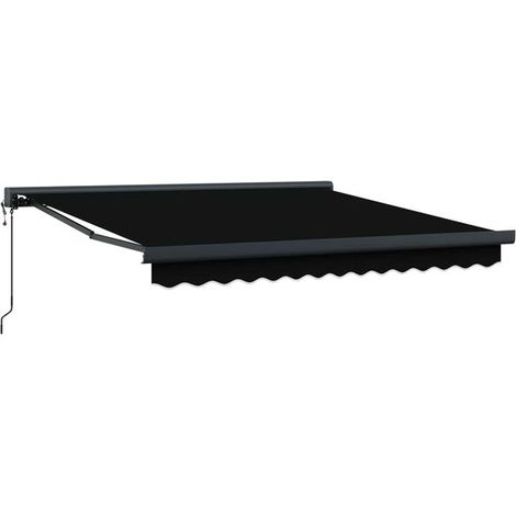 Auvent noir, 300 x 250 x 165 cm, en polyester et aluminium. (1/4)