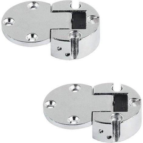 Lot de 2 charnières pour meubles pliables, ouverture à 90°, ferrure pour bois, angle ajustable, idéale pour meubles de rangement (1/4)