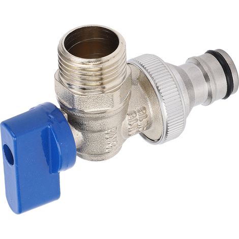 Robinet d'angle laiton arrivée mâle G1/2 DN15 sortie mâle G3/4 DN20 adaptateur rapide G3/8 1/4 tour vanne arrêt eau (1/5)