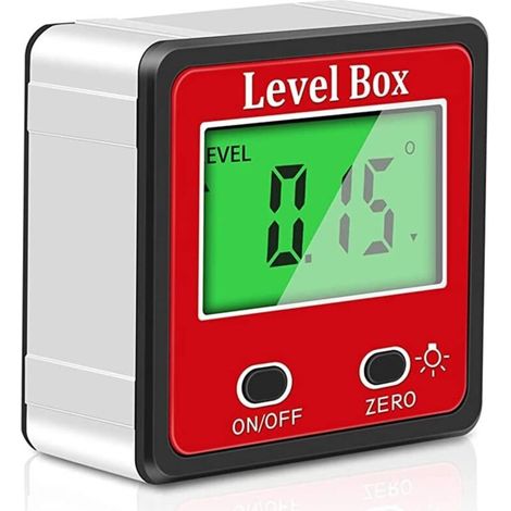 Inclinomètre numérique 2 Touches Level Level Bevel Gauge Meter Bevel,rapporteur d'angle avec éclairage et magnétique