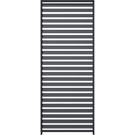 PRIMEYARD 1-teilige Lamellenwand aus Aluminium - statisches Paneel in Anthrazit für Pergola Premium