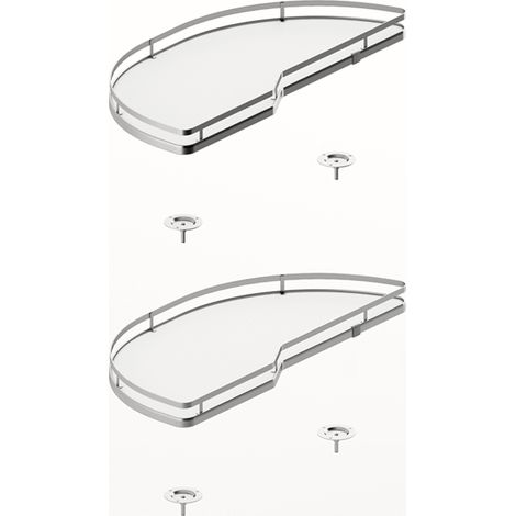 Hettich Salso Eckschrank Tablarset 400 TB500 links verchromt/weiss