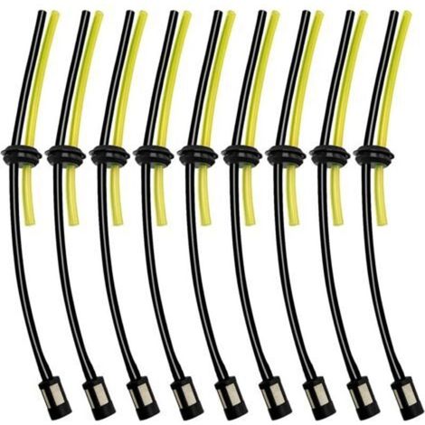 Kit universale di 9 filtri carburante, tubi carburante universali, tubi in gomma per decespugliatori, tagliaerba, motoseghe e tagliasiepi.