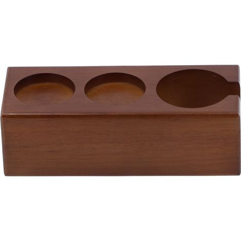 3-Loch-Kaffee-Tamperhalter aus Holz, Aufbewahrungsständer für Kaffeesiebträger (1/5)