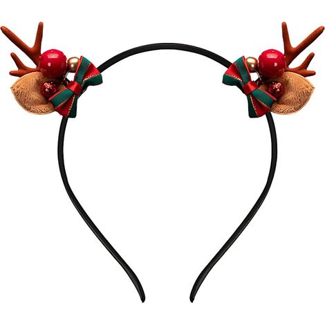 1 Pièce Serre Tete Noel en Forme de Bois de Renne, Bandeaux de Serre Tete Renne Noel Adulte Enfant, Bandeaux de - MMCD-ZGL-05230 (1/5)