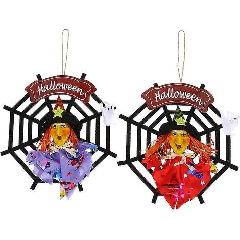 2 Stück Spinnennetz-Dekorationen für Halloween
