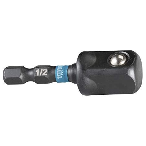 Makita – Boulonneuse à chocs 18V B66874 – Couple 165Nm – Adaptateur 1/2'' 4 carats – 1/4'' 6 pans durable – Pour béton armé