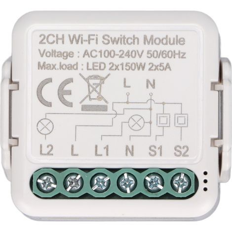 Intelligentes WLAN-Schaltmodul, Sprachsteuerung und Automatisierung, bidirektionale Fernbedienung