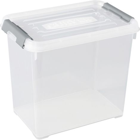 Curver 243859 Aufbewahrungsbox HANDY stapelbar (L x B x H) 294 x 194 x 254 mm Transparent, Silber 1