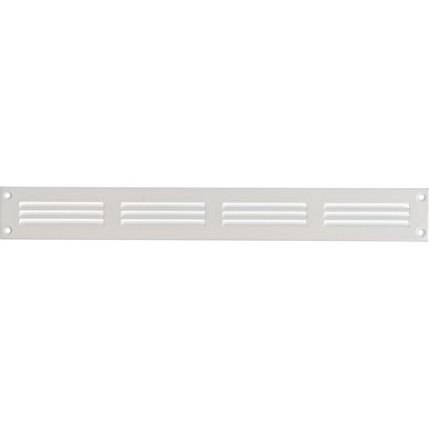 1 - Grille D'Aération - Registre De Ventilation - En Acier Galvanisé Avec Moustiquaire - Pour Mur Et Plafond - Blanc - 400x50mm (1/5)