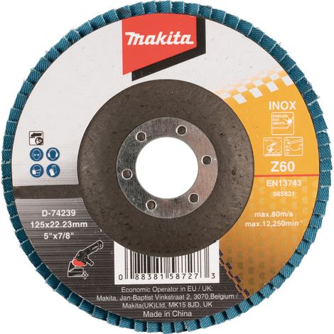 MAKITA D-74239 Fächerschleifscheibe 125 (G60) Metall
