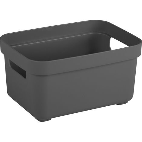 Sunware Aufbewahrungsbox Sigma Home mit Griffen 18 x 13 cm 2,5 L anthrazit