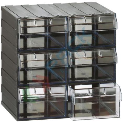 Cassettiera modulare "T/E" con 6 cassetti - Trasparente - Mobil Plastic (1/2)