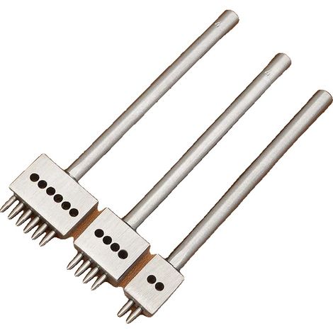 Lederlocher-Werkzeugsatz, Stahlkonstruktion, vielseitig für DIY-Projekte, 4mm Silber (1/2)