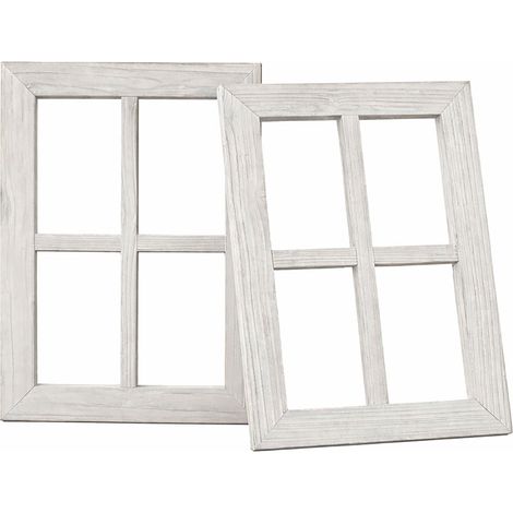 Holzfensterrahmen, 2er-Set - Rustikale Dekoration