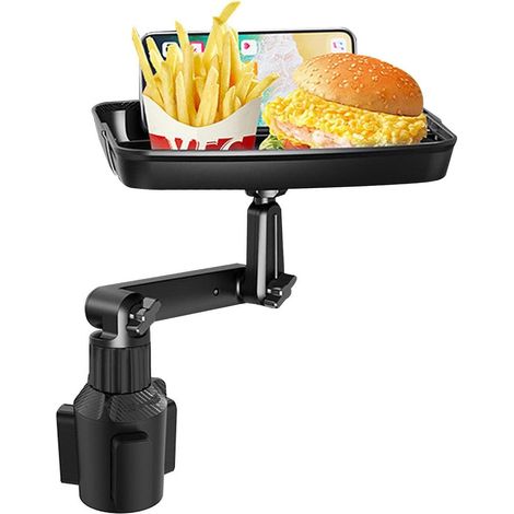 plateau Porte-gobelet, Plateau Porte-gobelet De Voiture, Plateau Rglable 360, Extensible, Antidrapant, Pour Manger, Accessoires De Rangement D'in (1/5)