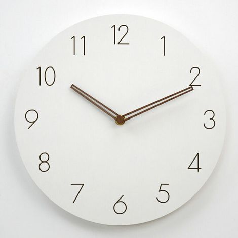 royaluxe - Horloge Murale - Horloge Murale Sans Cadre avec Mouvement à Quartz Silencieux - Horloge Blanche Minimaliste Moderne Salon Décor À La Maison À Piles