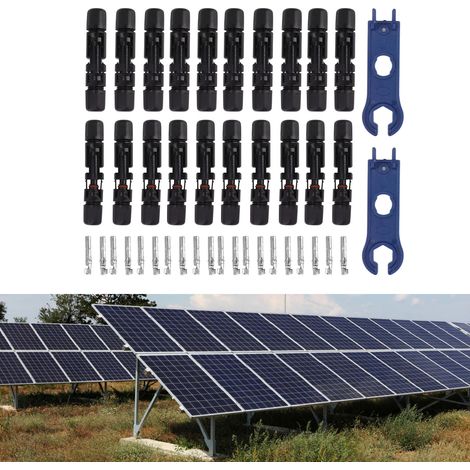【Solaranschluss】 10er-Set mit Klemmen, Kupfer- und ABS-Material, flammhemmend und wasserdicht (1/5)