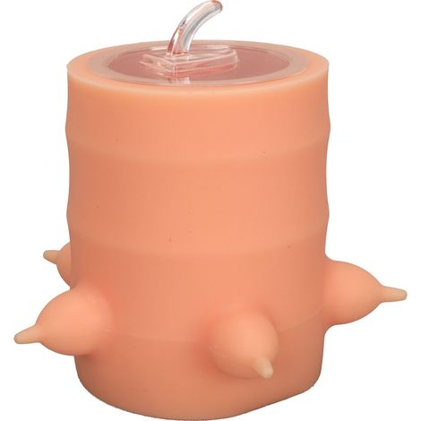 Gamelle à lait pour animaux de compagnie de 400 ml avec plusieurs tétines en silicone souple et large diamètre, dotée d'un couvercle, idéale pour les chiots et les chatons. (1/5)